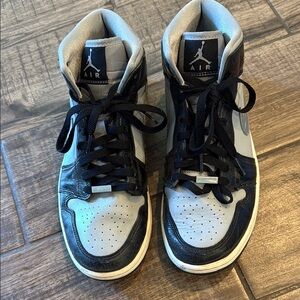 Air Jordan Black and Gray High-Top Sneakers